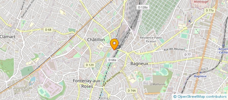 localisation de l'entreprise MADAME MARIE MELIERES à BAGNEUX