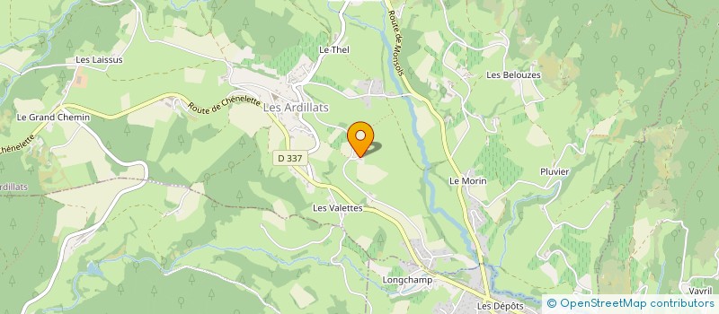 localisation de l'entreprise MADAME MARIE MELINAND  LES ARDILLATS