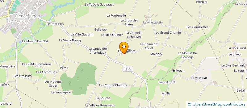 localisation de l'entreprise MADAME MARIE MENARD  PLENEE-JUGON