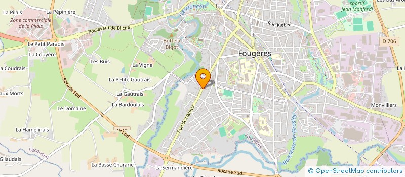 localisation de l'entreprise MADAME MARIE MENZEIN  FOUGERES