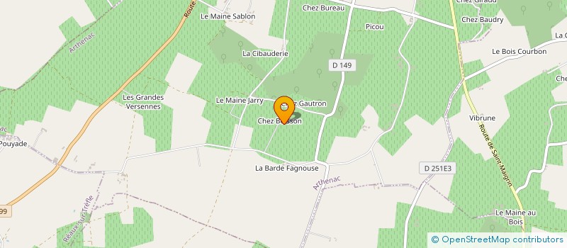 localisation de l'entreprise MADAME MARIE-MICHELE BERTEAU  ARTHENAC