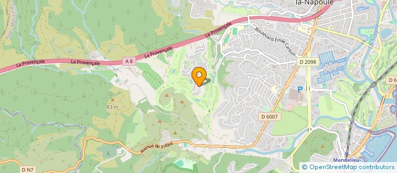 localisation de l'entreprise MADAME MARIE MILAZZO  MANDELIEU LA NAPOULE