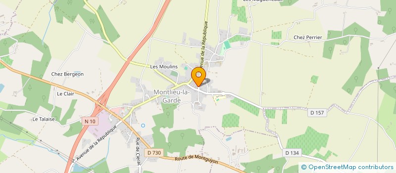 localisation de l'entreprise MADAME MARIE MIROIR  MONTLIEU-LA-GARDE