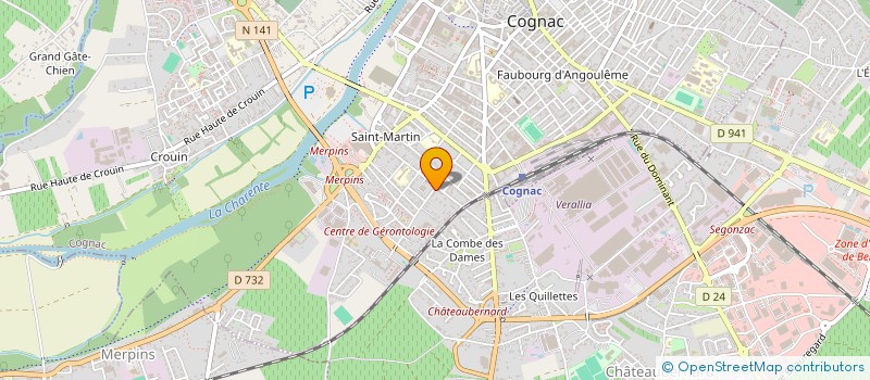 localisation de l'entreprise MADAME MARIE MOITEU à COGNAC