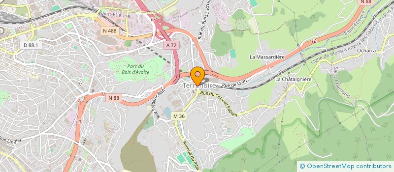 localisation de l'entreprise MADAME MARIE MONTAGNE  SAINT-ETIENNE