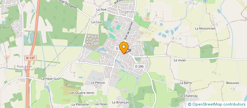 localisation de l'entreprise MADAME MARIE MORAUD à ORGERES