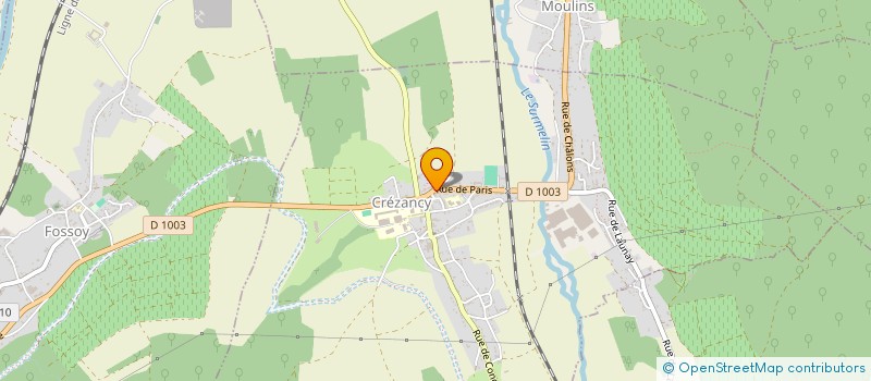 localisation de l'entreprise MADAME MARIE MOREL  CREZANCY