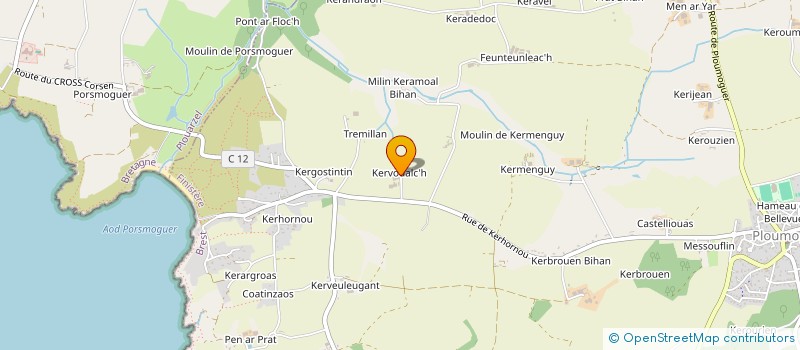 localisation de l'entreprise MADAME MARIE MORVAN  PLOUMOGUER
