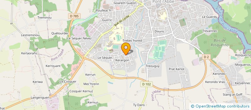 localisation de l'entreprise MADAME MARIE MORVAN  PONT-L'ABBE