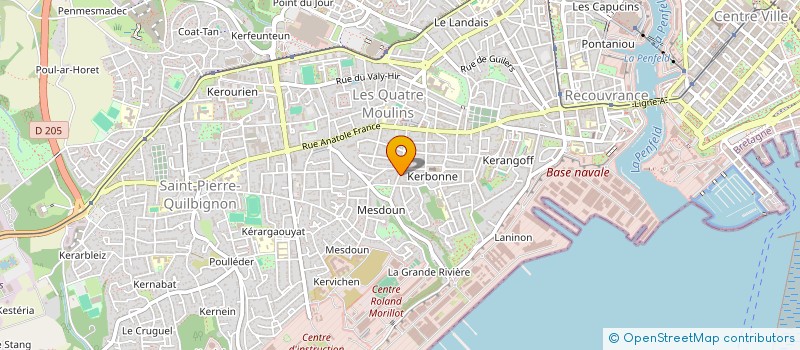 localisation de l'entreprise MADAME MARIE MORVAN à BREST