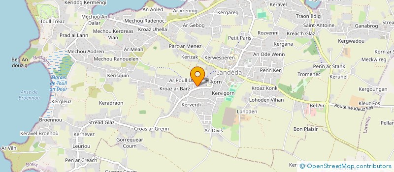 localisation de l'entreprise MADAME MARIE MORVAN  LANDEDA