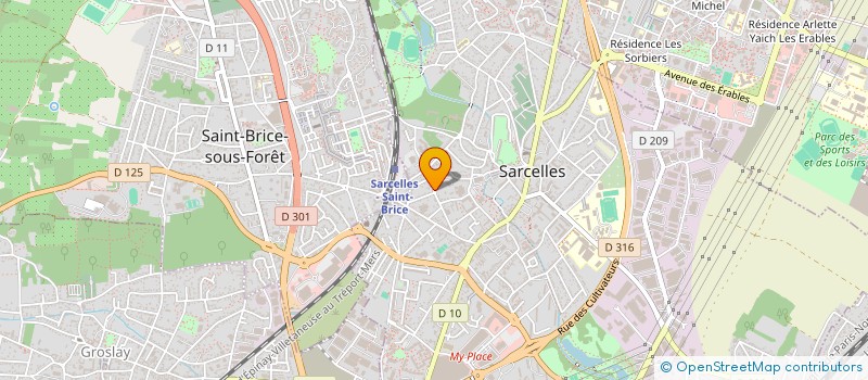 localisation de l'entreprise MADAME MARIE NELCIE MONCLAIR  SARCELLES