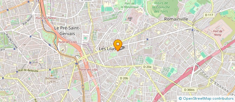 localisation de l'entreprise MADAME MARIE NERON à LES LILAS