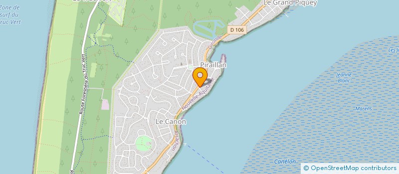 localisation de l'entreprise MADAME MARIE-NICOLE GOUBET  LEGE-CAP-FERRET