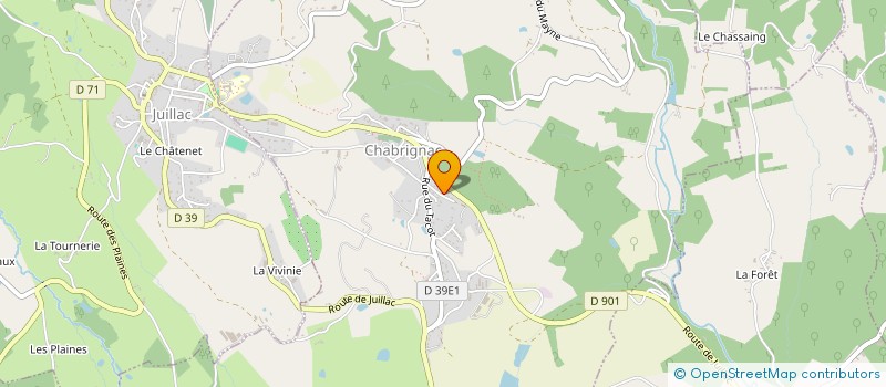 localisation de l'entreprise MADAME MARIE-NOEL CROLET  CHABRIGNAC