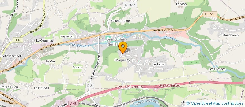 localisation de l'entreprise MADAME MARIE NOEL LEGIN  SAINT-CLAIR-DE-LA-TOUR