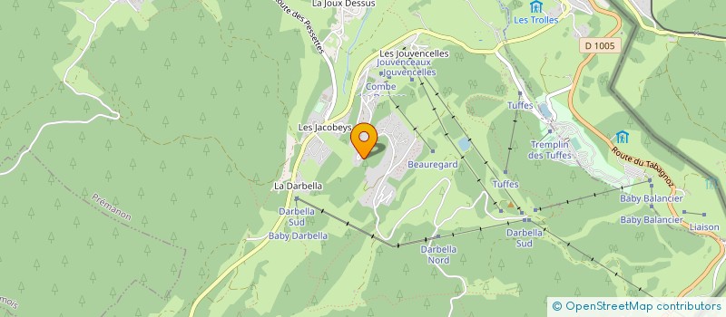 localisation de l'entreprise MADAME MARIE-NOELE VANDELLE  LES ROUSSES