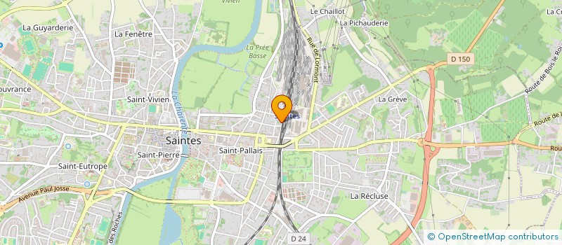 localisation de l'entreprise MADAME MARIE-NOELLE BARON  SAINTES