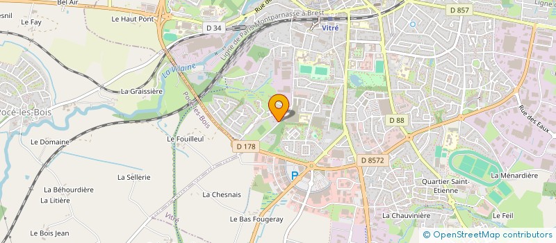 localisation de l'entreprise MADAME MARIE-NOELLE CORGNE  VITRE