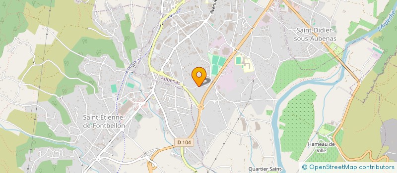 localisation de l'entreprise MADAME MARIE-NOELLE DELBOS  AUBENAS