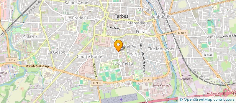 localisation de l'entreprise MADAME MARIE-NOELLE DULHOSTE  TARBES