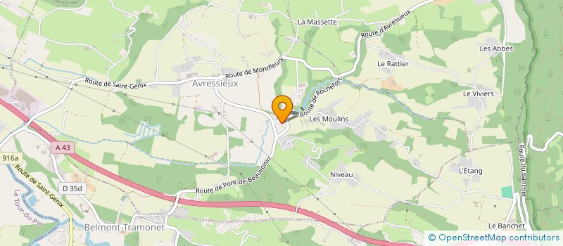 localisation de l'entreprise MADAME MARIE-NOELLE PERRIER  AVRESSIEUX