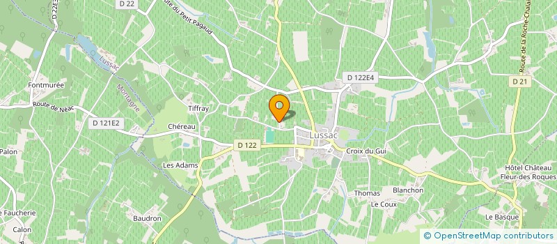 localisation de l'entreprise MADAME MARIE NOELLE SAUTEREAU à LUSSAC