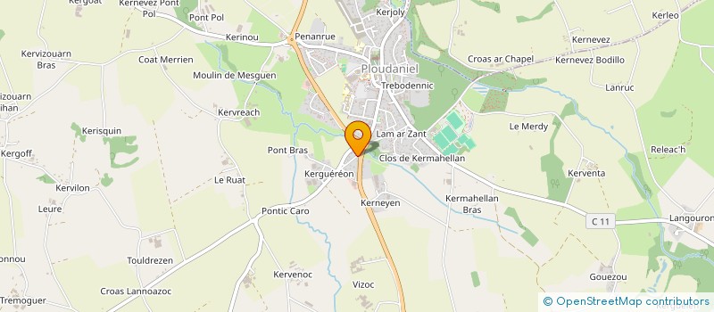 localisation de l'entreprise MADAME MARIE-OCEANE TRIDEAU  PLOUDANIEL