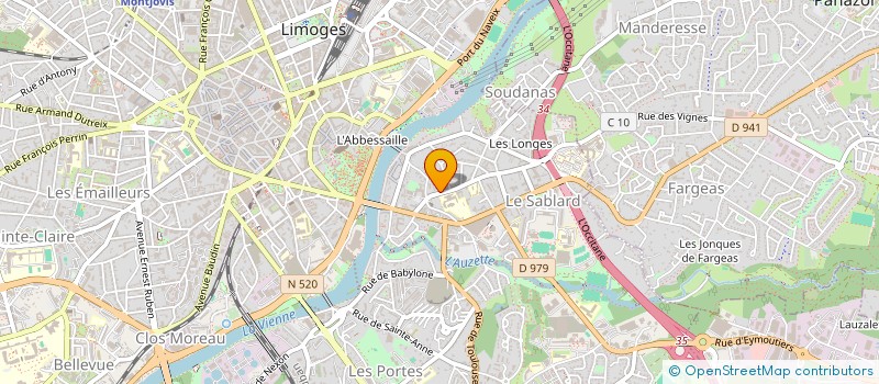 localisation de l'entreprise MADAME MARIE-ODETTE CHEVRIER à LIMOGES