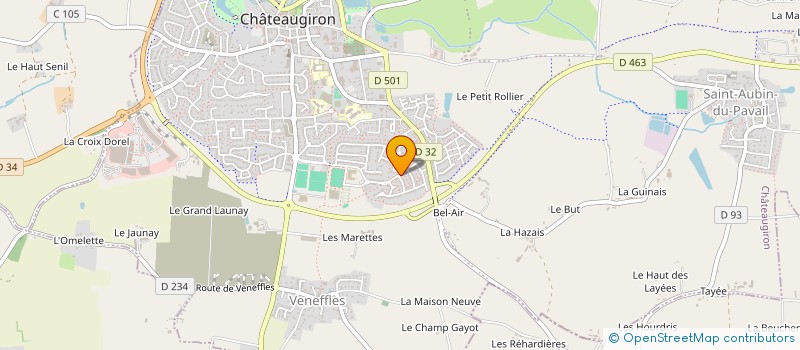 localisation de l'entreprise MADAME MARIE-ODILE BERTHEUX  CHATEAUGIRON