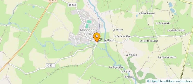 localisation de l'entreprise MADAME MARIE-ODILE BERTRON  MONTIGNE-LE-BRILLANT