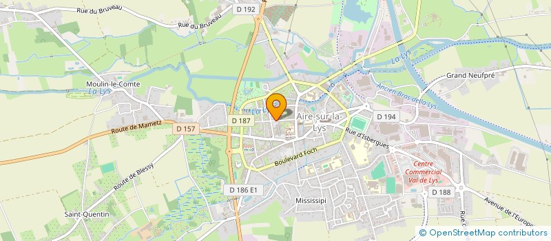 localisation de l'entreprise MADAME MARIE ODILE COEUGNET  AIRE-SUR-LA-LYS