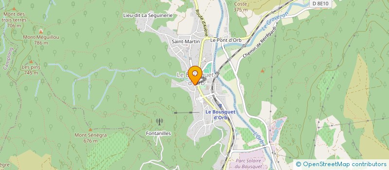 localisation de l'entreprise MADAME MARIE ODILE JELINEK  LE BOUSQUET-D'ORB