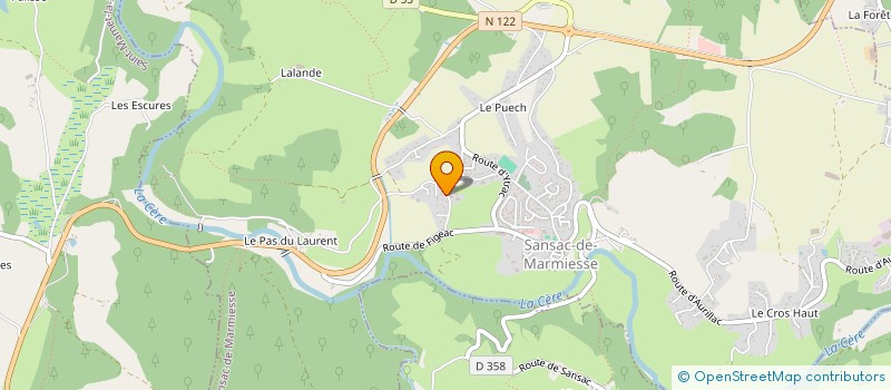 localisation de l'entreprise MADAME MARIE ODILE LAFON à SANSAC-DE-MARMIESSE