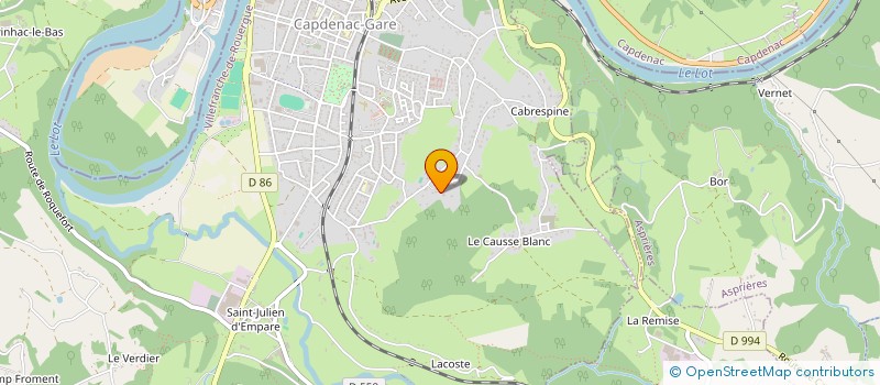 localisation de l'entreprise MADAME MARIE ODILE LETUE  CAPDENAC-GARE
