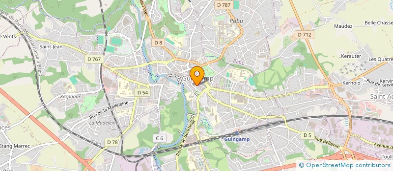 localisation de l'entreprise MADAME MARIE OLLIVIER  GUINGAMP