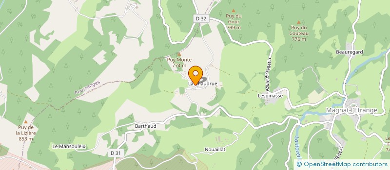 localisation de l'entreprise MADAME MARIE PADOVANI à MAGNAT-L'ETRANGE