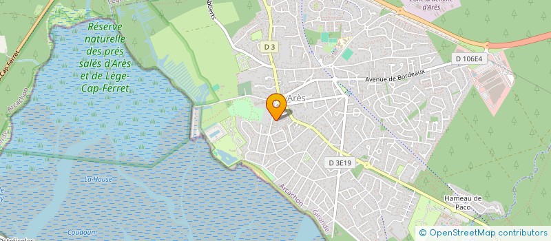 localisation de l'entreprise MADAME MARIE PALLET  ARES