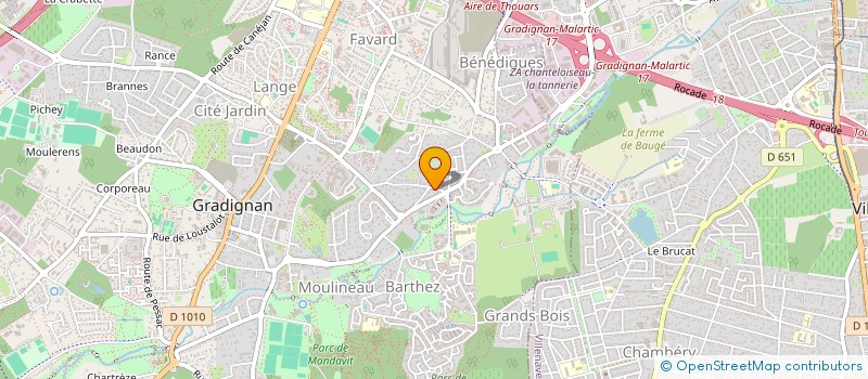localisation de l'entreprise MADAME MARIE PARGADE--GUILBERT  GRADIGNAN