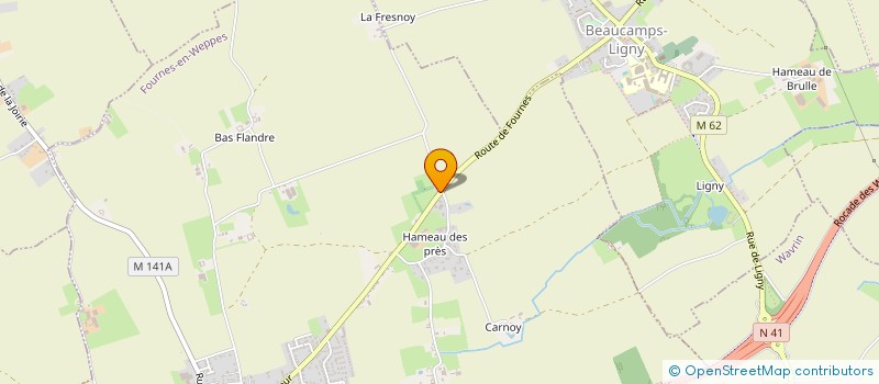 localisation de l'entreprise MADAME MARIE PASCALE DECOURCELLE  FOURNES-EN-WEPPES