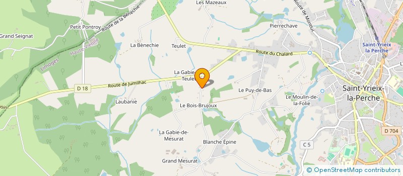 localisation de l'entreprise MADAME MARIE PASCALE DOUDET  ST YRIEIX LA PERCHE