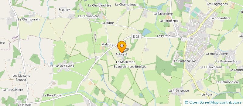 localisation de l'entreprise MADAME MARIE-PAULE CHARTIER  CASSON