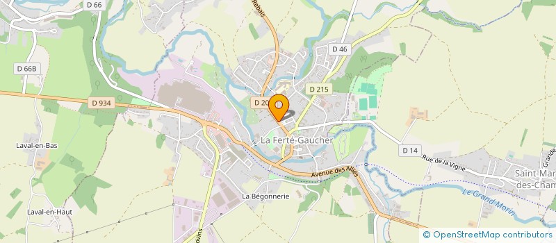 localisation de l'entreprise MADAME MARIE-PAULE FAUX  LA FERTE-GAUCHER