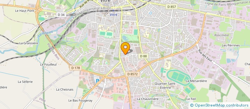 localisation de l'entreprise MADAME MARIE-PAULE LETHEURE  VITRE