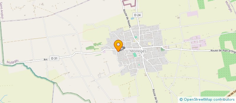 localisation de l'entreprise MADAME MARIE PAULEAU  MOLLEGES