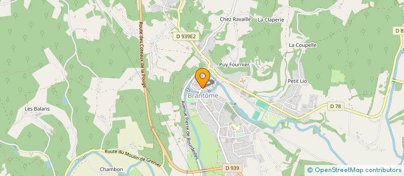 localisation de l'entreprise MADAME MARIE PECAUD à BRANTOME EN PERIGORD
