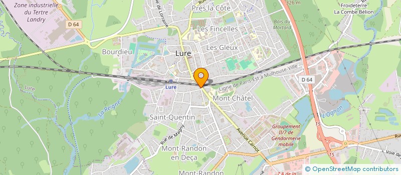 localisation de l'entreprise MADAME MARIE PELLETEY  LURE