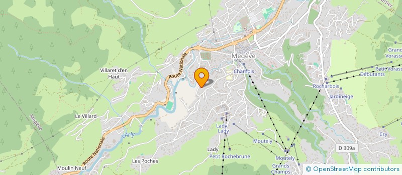 localisation de l'entreprise MADAME MARIE PELLISSARD  MEGEVE