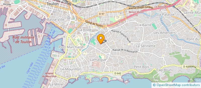 localisation de l'entreprise MADAME MARIE PERELLI  TOULON