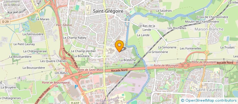 localisation de l'entreprise MADAME MARIE PERIAUX  SAINT-GREGOIRE